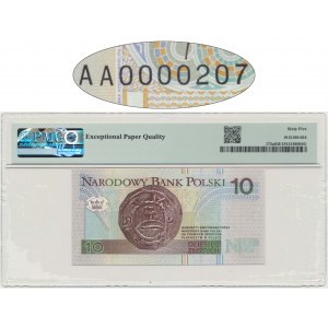 10 złotych 1994 - AA 0000207 - PMG 65 EPQ - niski numer