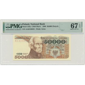 50.000 złotych 1989 - AA - PMG 67 EPQ