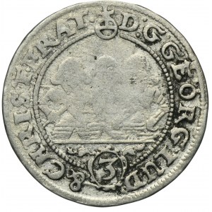 Silesia, Duchy of Liegnitz-Brieg-Wohlau, Georg III, Ludwig IV, Christian, 3 Kreuzer Brieg 1657 EW