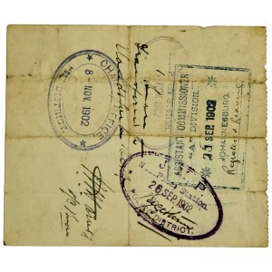 South African Republic, Johannesburg, official Police Pass 1902