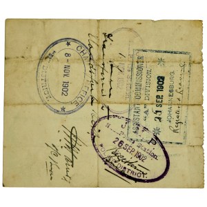 South African Republic, Johannesburg, official Police Pass 1902