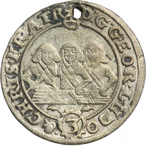 Śląsk, Księstwo Legnicko-Brzesko-Wołowskie, Jerzy III Brzeski, Ludwik IV Legnicki i Chrystian Wołowski, 3 Krajcary Brzeg 1656