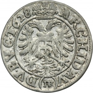 Silesia, Habsburg rule, Ferdinand II, 3 Kreuzer Breslau 1628 HR