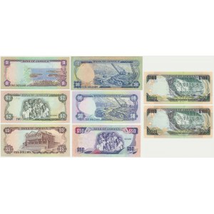 Jamaica, lot 1-100 Dollars 1960-2017 (8 pcs.)