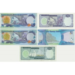 Cayman Islands, lot 1-5 Dollars 1974-2010 (5 pcs.)