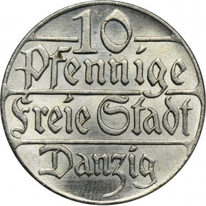 Free City of Danzig, 10 pfennig 1923