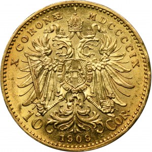 Austria, Franciszek Józef I, 10 Koron Wiedeń 1909