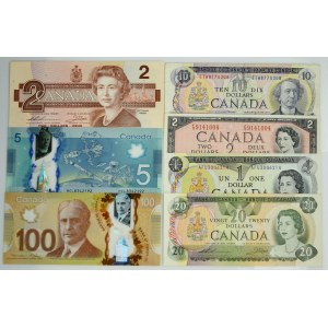 Canada, lot 1-100 Dollars 1954-2013 (7 pcs.)