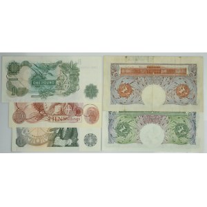 Velká Británie, 1-10 liber, 10 šilinků 1940-84 (5 kusů).