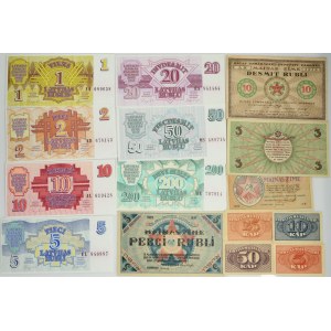 Latvia, lot 5 Kopecks - 200 Rubles 1920-92 (15 pcs.)