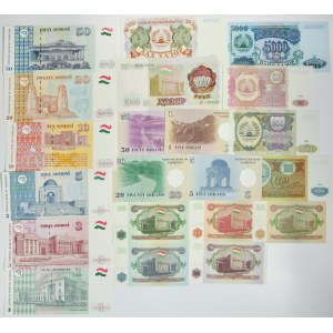 Tajikistan, lot of Dirams and Rubles (21 pcs.)