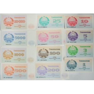 Uzbekistán, sada 1-5 000 somů 1992 (12 ks)