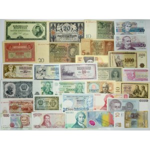 Europa, zestaw banknotów (38 szt.)