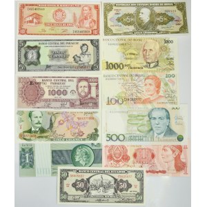 South America, group of banknotes (11 pcs.)