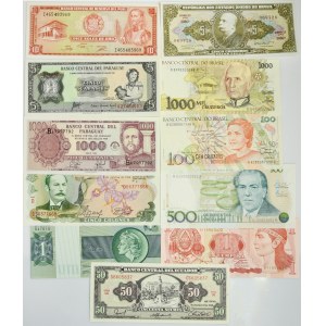 Jižní Amerika, sada bankovek (11 kusů)
