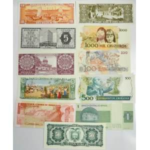 Jižní Amerika, sada bankovek (11 kusů)