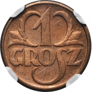 1 grosz 1938 - NGC MS65 RD