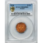 5 groszy 1938 - PCGS MS65 RD