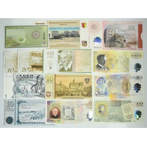 Commemorative banknotes in issue case (13pcs).