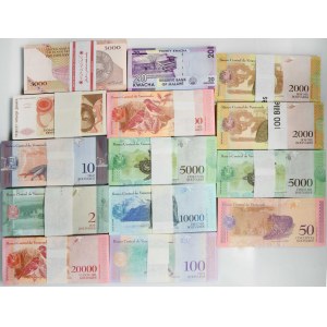 Bankové balíky, mix do zahraničia (14 kusov) + cca 100 bankoviek