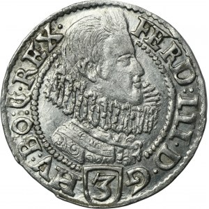 Silesia, Habsburg rule, Ferdinand III, 3 Kreuzer Glatz 1629 PH