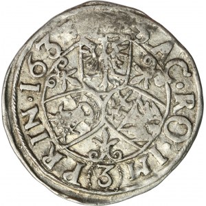 Silesia, Duchy of Sagan, Albrecht von Wallenstein, 3 Kreuzer Jičín 1633 - RARE