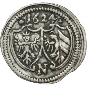 Germany, City of Nuremberg, Dreier 1624 N