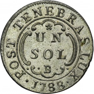 Švýcarsko, Ženevská republika, 1 Sol 1788 B