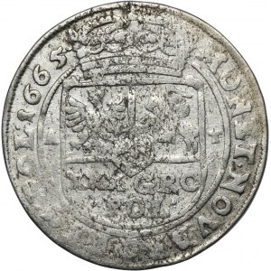 Johannes II. Kasimir, Tymf Bydgoszcz 1665 AT - UNNOTED, Punkt nach Datum