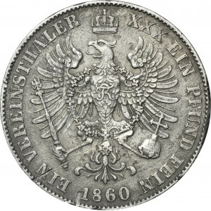 Germany, Kingdom of Prussia, Friedrich Wilhelm IV, Thaler Berlin 1860 A