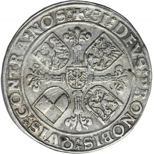 Deutschland, Brandenburg-Franken, Georg von Ansbach und Albrecht der Jüngere von Bayreuth, Thaler Schwabach 1539