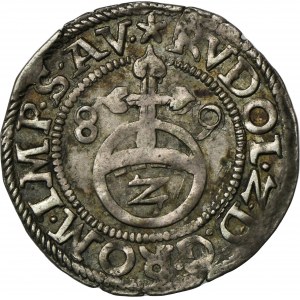 Německo, hrabství Waldeck, Franz, Wilhelm Ernst, Chrystian a Volrad, 1/2 Batzen 1589