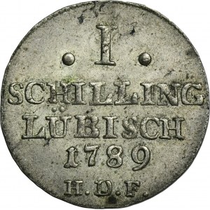 Nemecko, mesto Lübeck, 1 šiling 1789 HDF - ex. Dr. Max Blaschegg