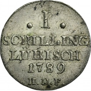 Niemcy, Miasto Lubeka, 1 Szyling 1789 HDF - ex. Dr. Max Blaschegg