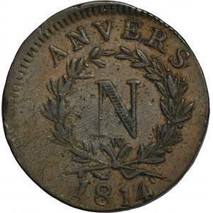 Francja, Napoleon I, 10 Centymów Antwerpia 1814 - ex. Dr. Max Blaschegg