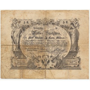 Austria, 5 Gulden 1851