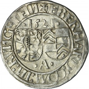 Nemecko, Augsburg, Eberhard IV von Eppstein-Königstein, 1 Batzen 1521 A - ex. Dr. Max Blaschegg