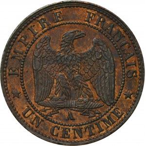 France, Napoleon III, 1 Centime Paris 1862 A - ex. Dr. Max Blaschegg