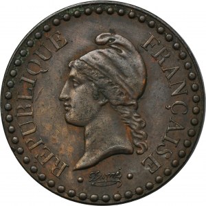 France, II Republic, 1 Centime Paris 1848 A - ex. Dr. Max Blaschegg