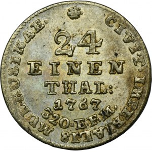 Nemecko, mesto Mühlhausen, 1/24 Thaler 1767 EFM - ex. Dr. Max Blaschegg