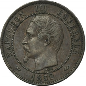 Frankreich, Napoleon III, 10 Centimes Paris 1852 A - ex. Dr. Max Blaschegg