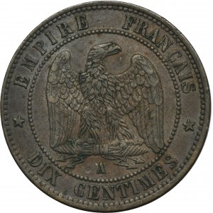 Frankreich, Napoleon III, 10 Centimes Paris 1852 A - ex. Dr. Max Blaschegg