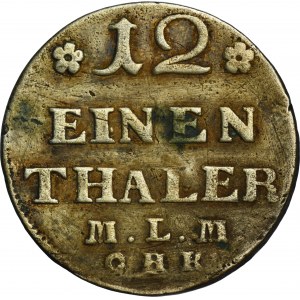Deutschland, Herzogtum Mecklenburg-Schwerin, Christian Ludwig II, 1/12 Taler 1752 OHK - ex. Dr. Max Blaschegg