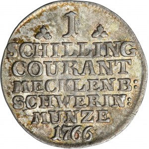 Německo, Meklenbursko-Schwerin, Fridrich II., 1 šilink 1766 - ex. Dr. Max Blaschegg