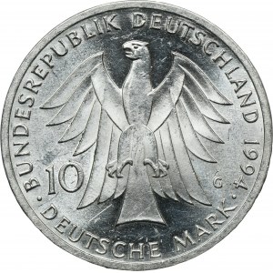 Nemecko, SRN, 10 Mark Karlsruhe 1994 G - 250. výročie narodenia Johana Gottfrieda Herdera