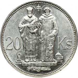Slowakei, Autonome Republik, 20 Kronen Kremnica 1941 - Heilige Kyrill und Methodius