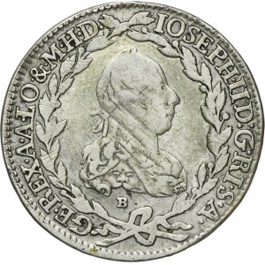 Rakousko, Joseph II, 20 Krajcars Kremnica 1776 B