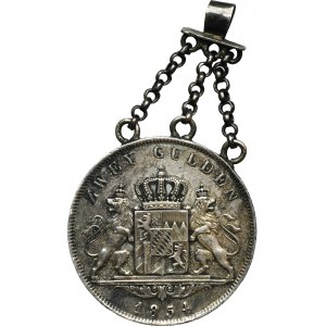 Německo, Bavorsko, Maximilian II Joseph, 2 Gulden 1854