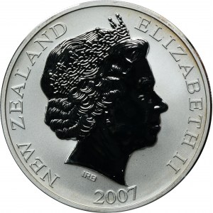 Nowa Zelandia, Elżbieta II, 1 Dolar Karlsfeld 2007 - Wielki cętkowany kiwi