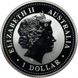 Australia, Elżbieta II, 1 Dolar 2008 - Australijska Kukabura